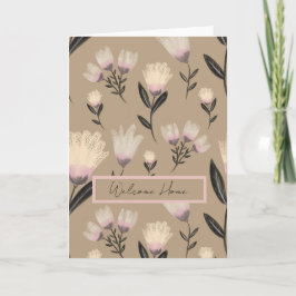 Zachte Blush Botanische Bloemelijke Wenskaart  Kaart