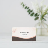 Zachte Blush Botanische Estheetiker Visitekaartje (Staand voorkant)