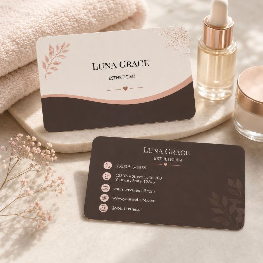 Zachte Blush Botanische Estheetiker Visitekaartje