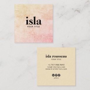 Zachte Blush Cream Professionele Typografie Logo Vierkante Visitekaartje
