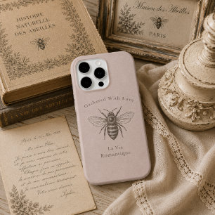 Zachte Blush Franse Landelijke Esthetiek Vintage iPhone 15 Pro Case