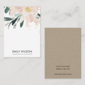 ZACHTE BLUSH GOLD FLORAL WATERVERF EARRING DISPLAY VISITEKAARTJE (Voorkant / Achterkant)