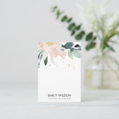 ZACHTE BLUSH GOLD FLORAL WATERVERF EARRING DISPLAY VISITEKAARTJE (Staand voorkant)