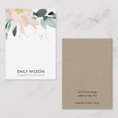 ZACHTE BLUSH GOLD FLORAL WATERVERF EARRING DISPLAY VISITEKAARTJE (Voorkant / Achterkant)