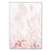 Zachte Blush Lavendel Ocean Trouwtafel Nummer Kaart (Achterkant)