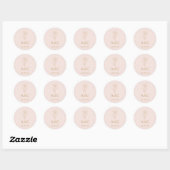 Zachte Blush Lelie Trouw Monogram Enveloppe Zegel (Vel)