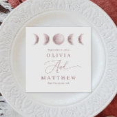 Zachte Blush Maan | Delicate Elegante Scriptie Bru Servet