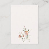 Zachte blush Meadow Floral Wishing Well Wedding Informatiekaartje (Achterkant)