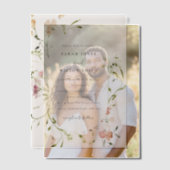 Zachte Blush Meadow Waterverf Floral Lijst Weddens Vellum Uitnodigingen (Offset (Koppel))