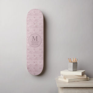 Zachte Blush Pastel Roze Gouden Stippen Glitter Pa Persoonlijk Skateboard