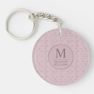 Zachte Blush Pastel Roze Gouden Stippen Glitter Pa Sleutelhanger