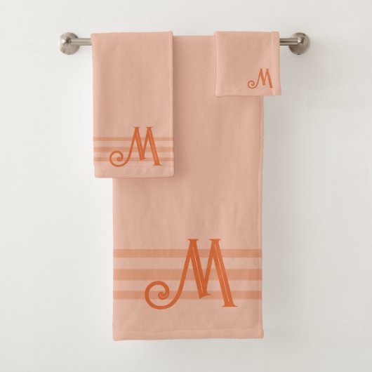 Zachte blush perzik badkamer handdoek set (Insitu)