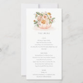 Zachte Blush Pink Pumpkin Floral Menu Kaart (Voorkant)