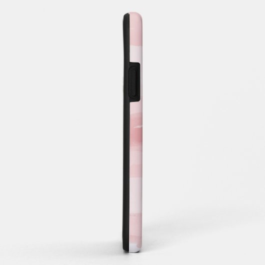 Zachte Blush Pink Waterverf Monogram Script-laptop Case-Mate iPhone Case (Achterkant/rechts)