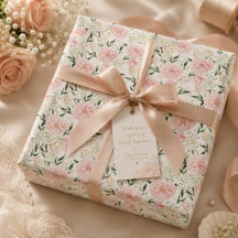 Zachte Blush Pioen & Roos Waterverf Bloemmotief