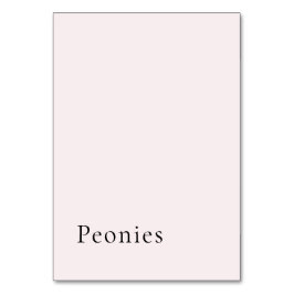Zachte Blush Plain Achtergrond Minimale tabelnaam Kaart