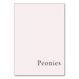 Zachte Blush Plain Achtergrond Minimale tabelnaam Kaart