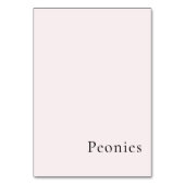 Zachte Blush Plain Achtergrond Minimale tabelnaam Kaart (Voorkant)