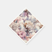 Zachte Blush Romantische Chic Waterverf Bloem Servet (Hoek)