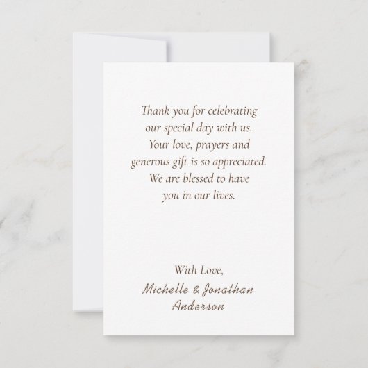 Zachte Blush Roze Bloemen Groen Bloemen Bloemen Br Bedankkaart (Achterkant)