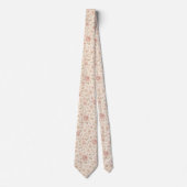 Zachte Blush Roze Bloemige Bruiloft Stropdas (Voorkant)