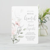 Zachte Blush Roze Bruids Douche uitnodiging (Staand voorkant)