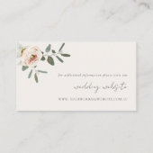 Zachte blush roze pony's Eucalyptus Weddenschap We Informatiekaartje (Achterkant)