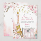 Zachte Blush Roze Roze Roze Parijs - Aanwezigheid Kaart (Voorkant / Achterkant)