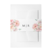 Zachte Blush Roze Tuin Bloemen Huwelijk Uitnodigingen Wikkel (Voorkant Voorbeeld)