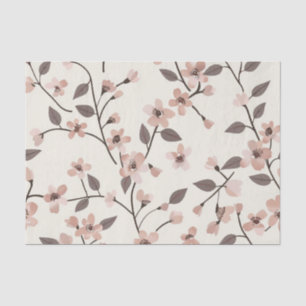 Zachte Blush Roze Vintage Boho Wilde Bloem Floral Tissuepapier