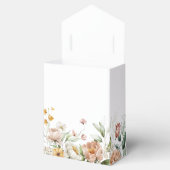 Zachte Blush Roze Waterverf Bloemen Tent Bedankdoosjes (Geopend)