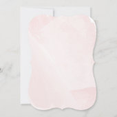 Zachte, blush roze Waterverf Roos Baby shower Kaart (Achterkant)