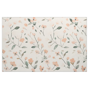 Zachte Blush Roze Wilde Bloem Vintage Boho Jaren 7 Stof