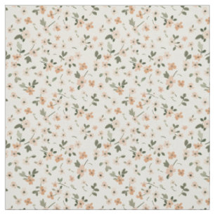 Zachte Blush Roze Wilde Bloem Vintage Boho Jaren 7 Stof