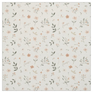 Zachte Blush Roze Wilde Bloem Vintage Boho Jaren 7 Stof