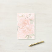 Zachte Blush-Rozen ID828 Post-it Notes (Op bureau)