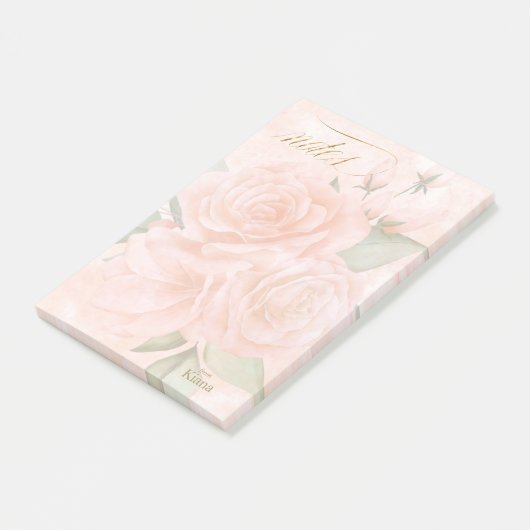 Zachte Blush-Rozen ID828 Post-it Notes (Schuin)