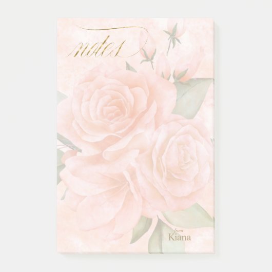 Zachte Blush-Rozen ID828 Post-it Notes (Voorkant)
