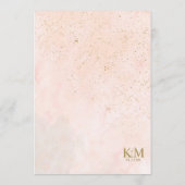 Zachte Blush Rozen Wedding Menu ID828 (Achterkant)