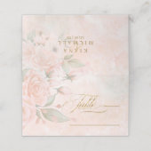 Zachte Blush Rozen Wedding Table ID828 Plaatskaartje (Buitenkant ongevouwen)