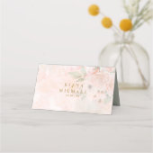 Zachte Blush Rozen Wedding Table ID828 Plaatskaartje (Achterkant)