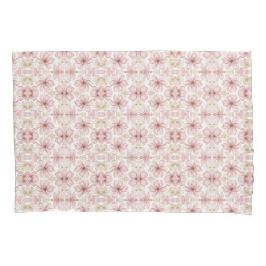 Zachte Blush Waterverf Bloemenkunst Kussensloop (Voorkant)