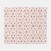 Zachte Blush Waterverf Bloemkunst Fleece Deken (Voorkant (Horizontaal))