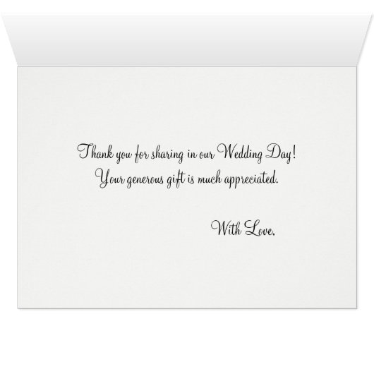 Zachte blush Weddenschap Hartelijk dank (Binenzijde Horizontaal (Onderkant))