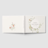 Zachte Blush Weide Bloemenkrans Bruidsdouche Gastenboek (Volledig)