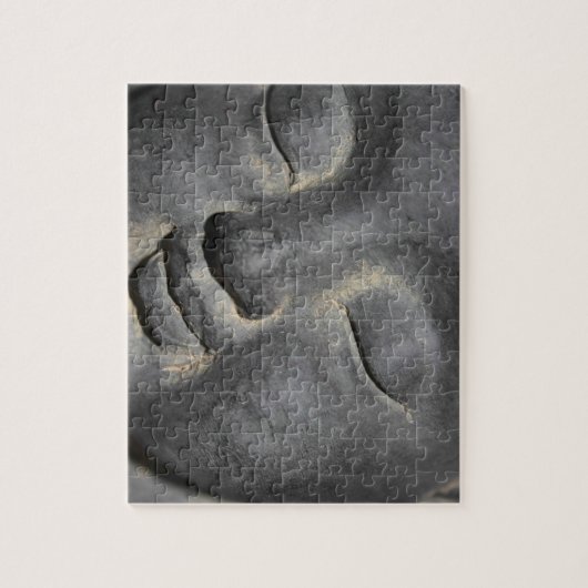Zachte Boeddha Gezicht Steen Beeldhouwwerk Legpuzzel (Verticaal)
