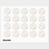 Zachte Boho Bloemen Wildflower Party Dank u Ronde Sticker (Vel)