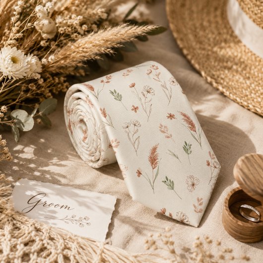 Zachte Boho Botanische Bloemen Stropdas