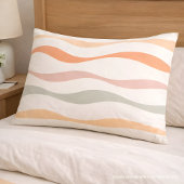 Zachte Boho Golfstreep Patroon Kussensloop