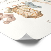 Zachte Boho Neutrale Baby Kleding Luier Raffle Poster (Hoek)